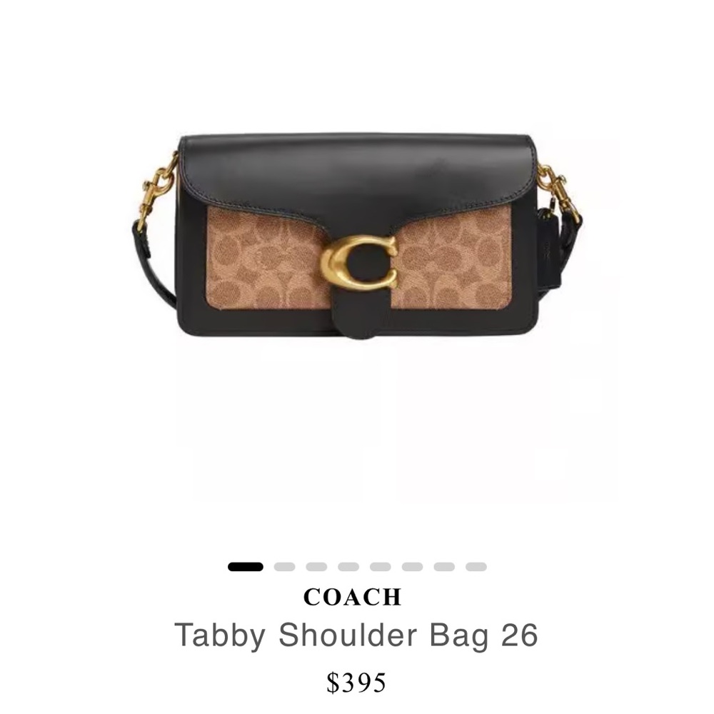 Coach Tabby 26 Women's Leather Shoulder Bag - B4/Tan Black